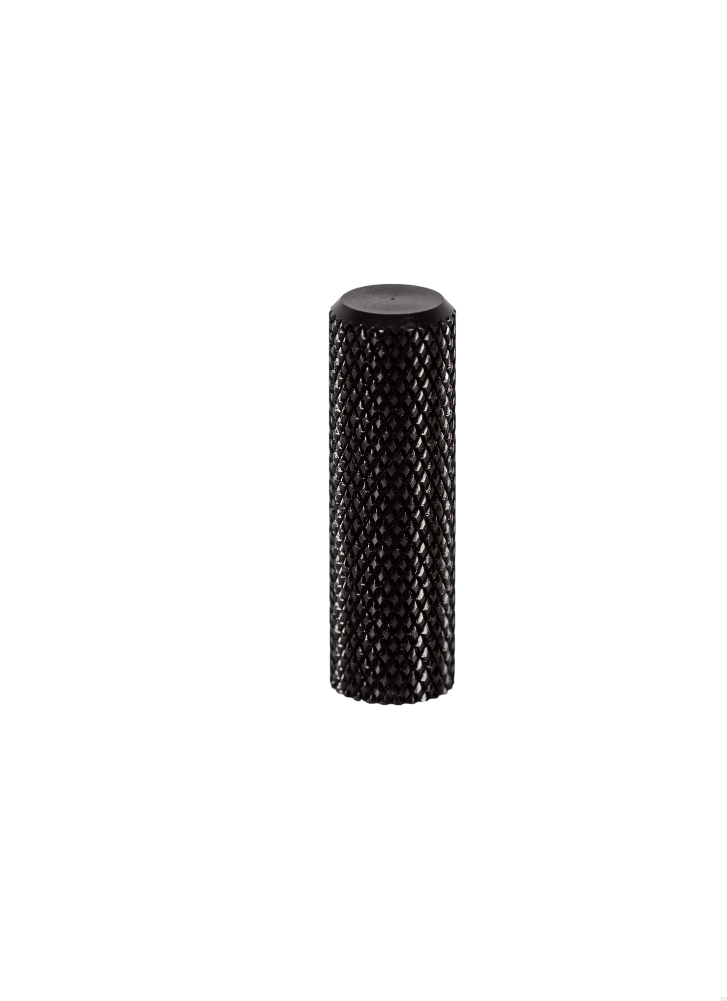 Buton pentru mobila Graf Mini, finisaj negru periat, D= 10 mm