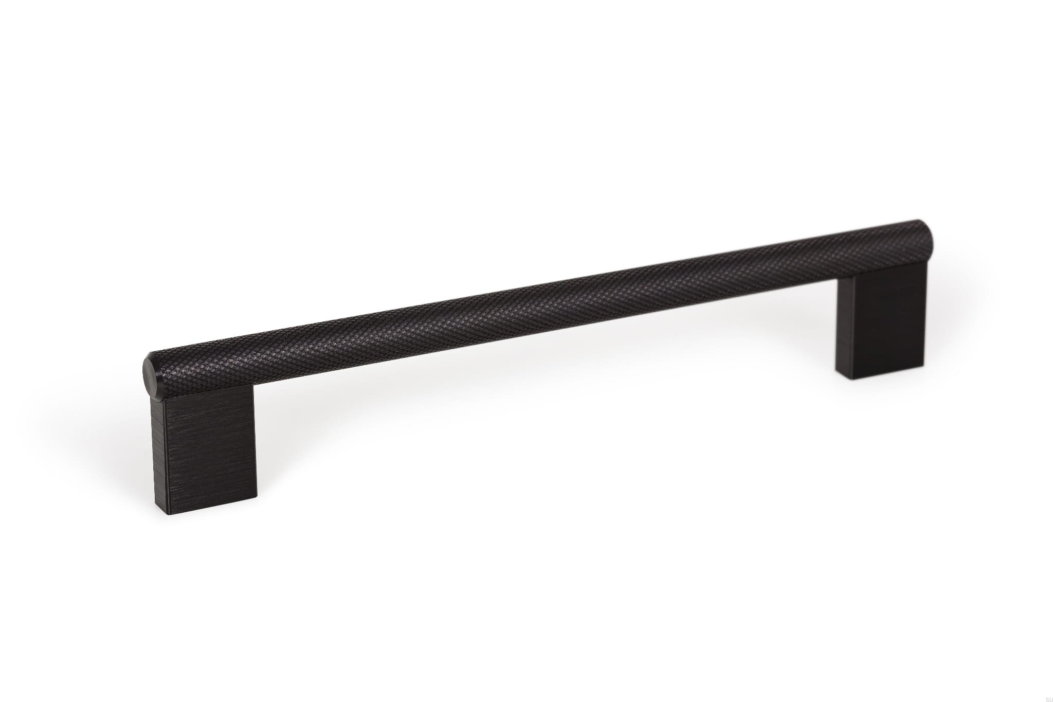 Maner pentru mobila Graf Mini, finisaj negru periat, L= 182 mm