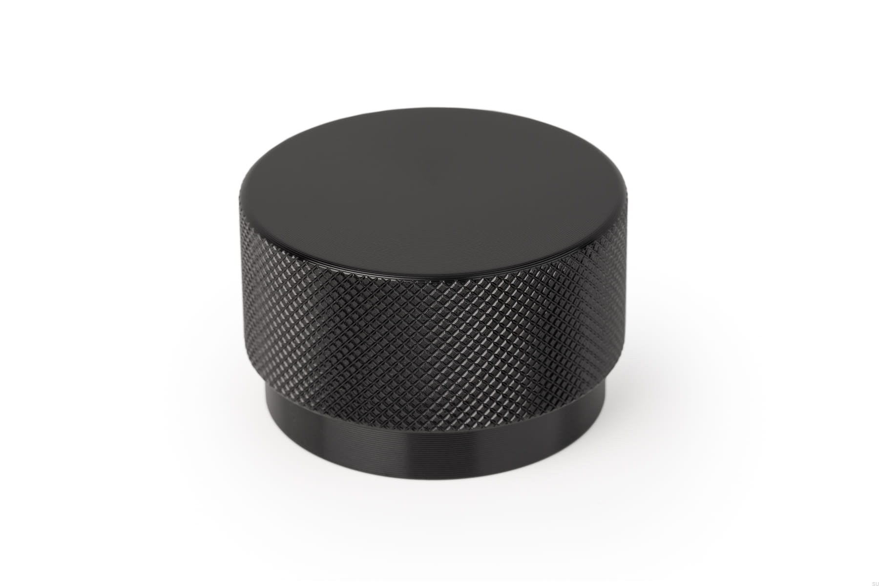 Buton pentru mobilier Graf Big, negru periat, D 50 mm