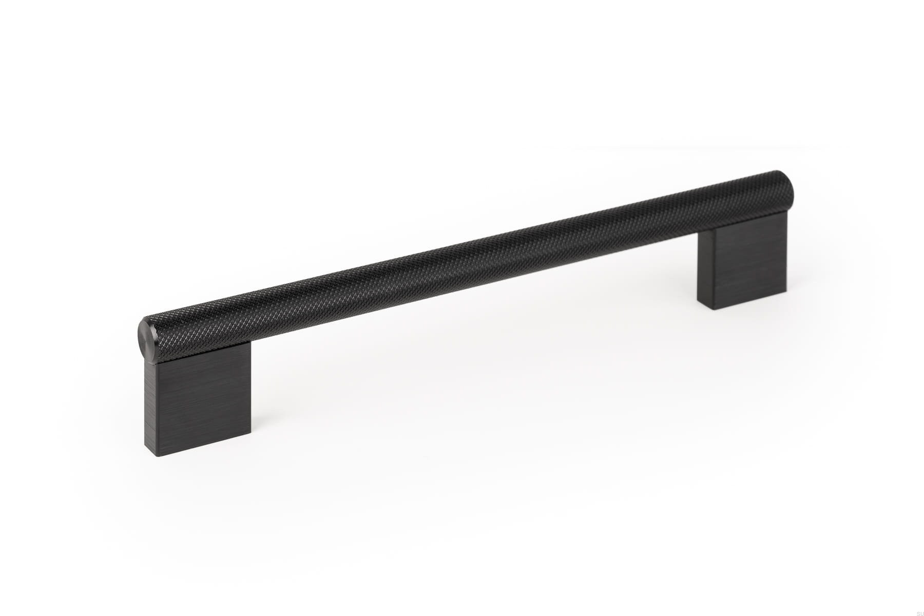 Maner pentru mobilier Graf Big, finisaj negru periat, L:224 mm