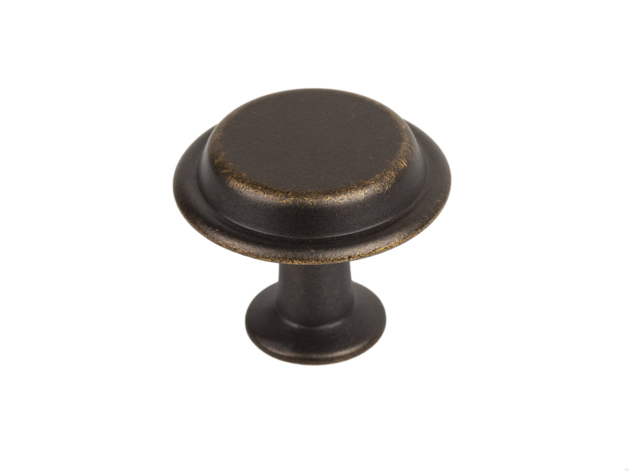 Buton pentru mobila Land, finisaj alama antichizata, D:40 mm