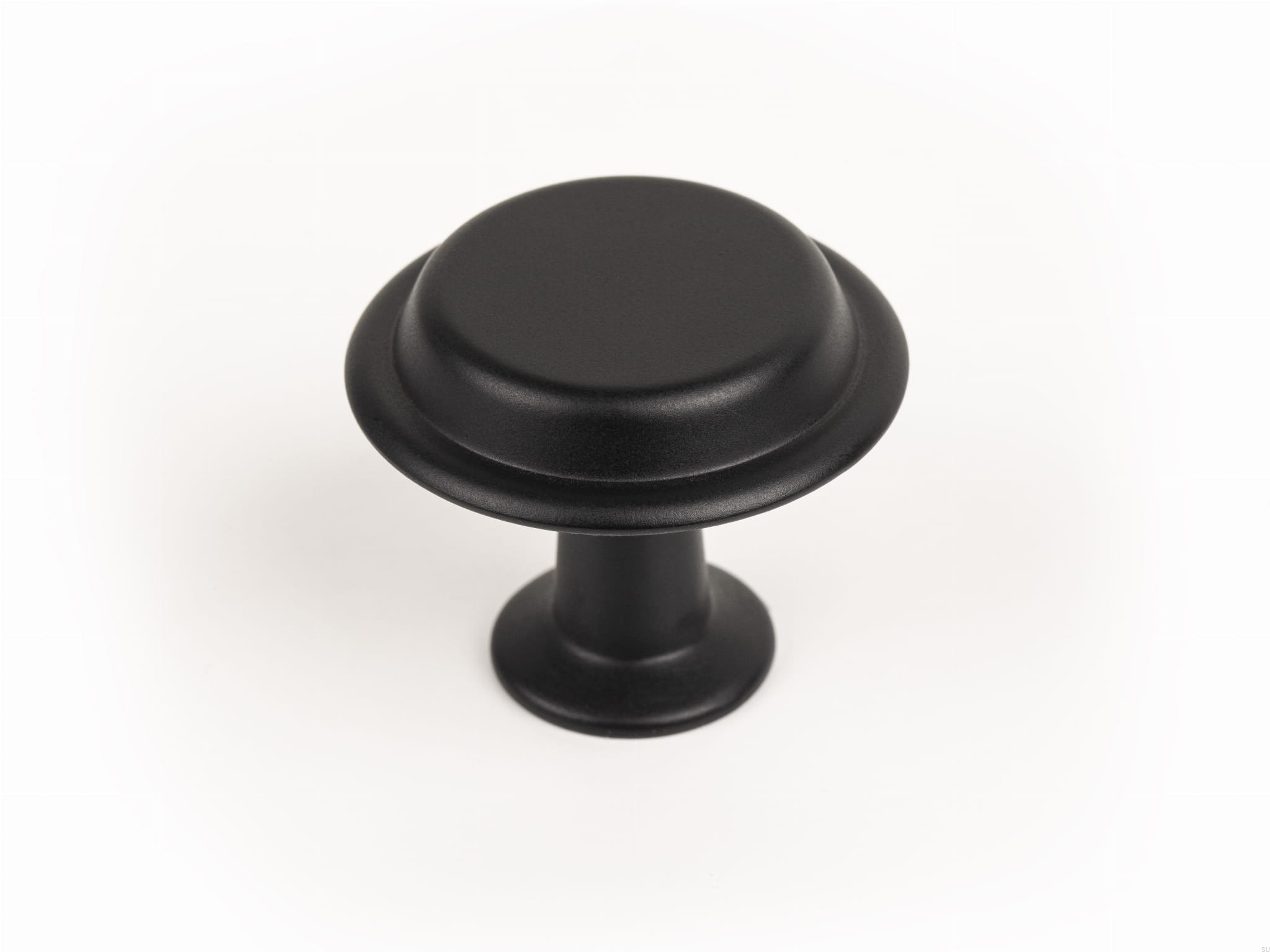 Buton pentru mobila Land, finisaj negru mat, D:40 mm