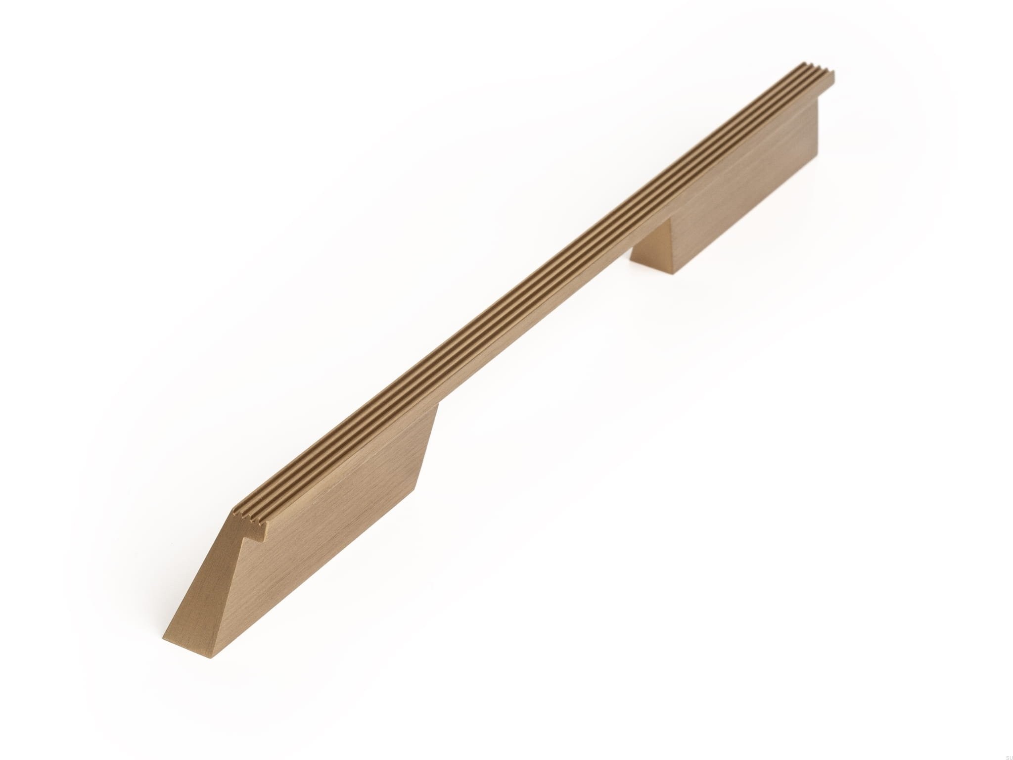 Maner pentru mobila Rail, finisaj alama cava periata, L 280 mm