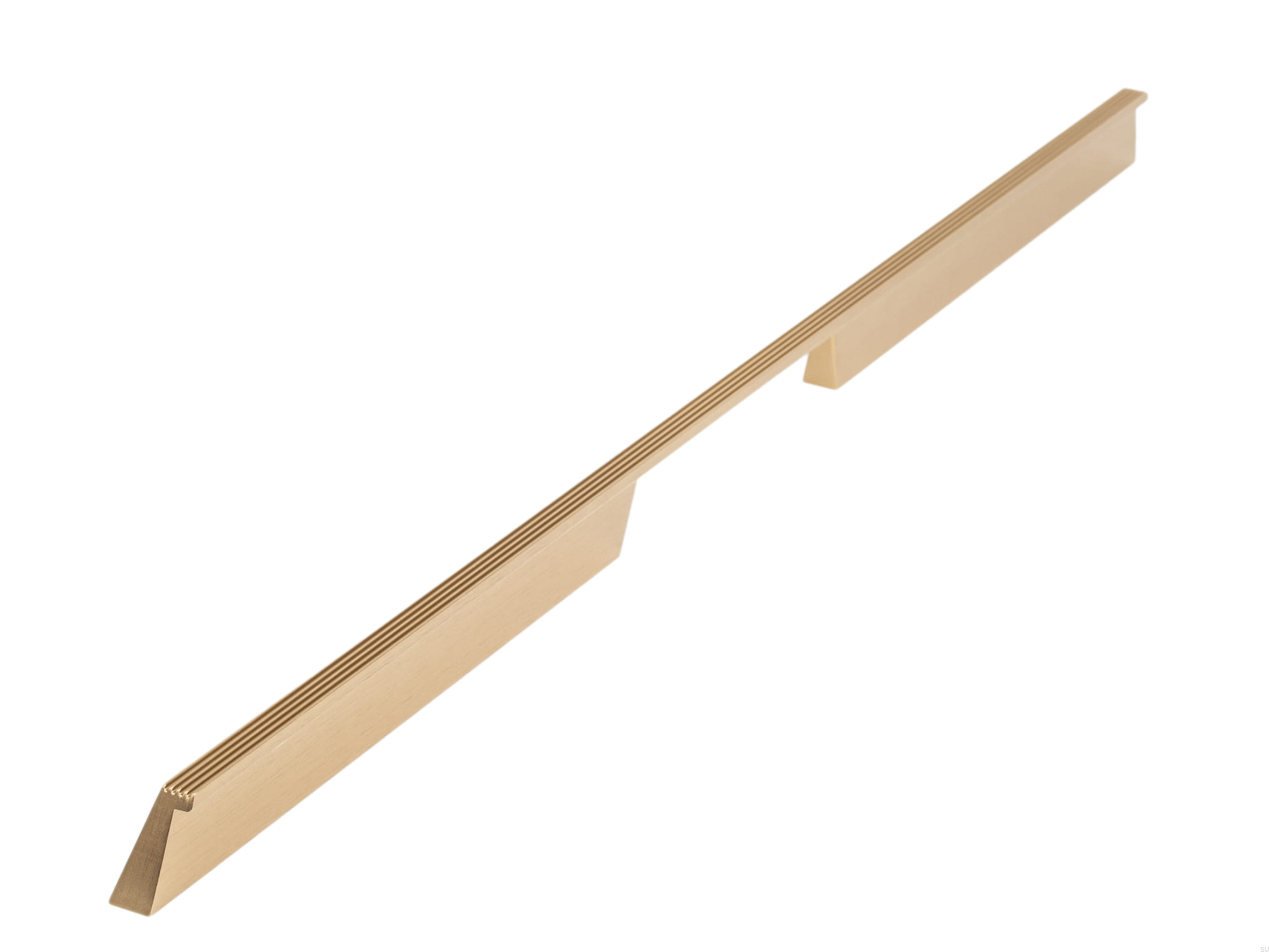 Maner pentru mobila Rail, finisaj alama cava periata, L 600 mm