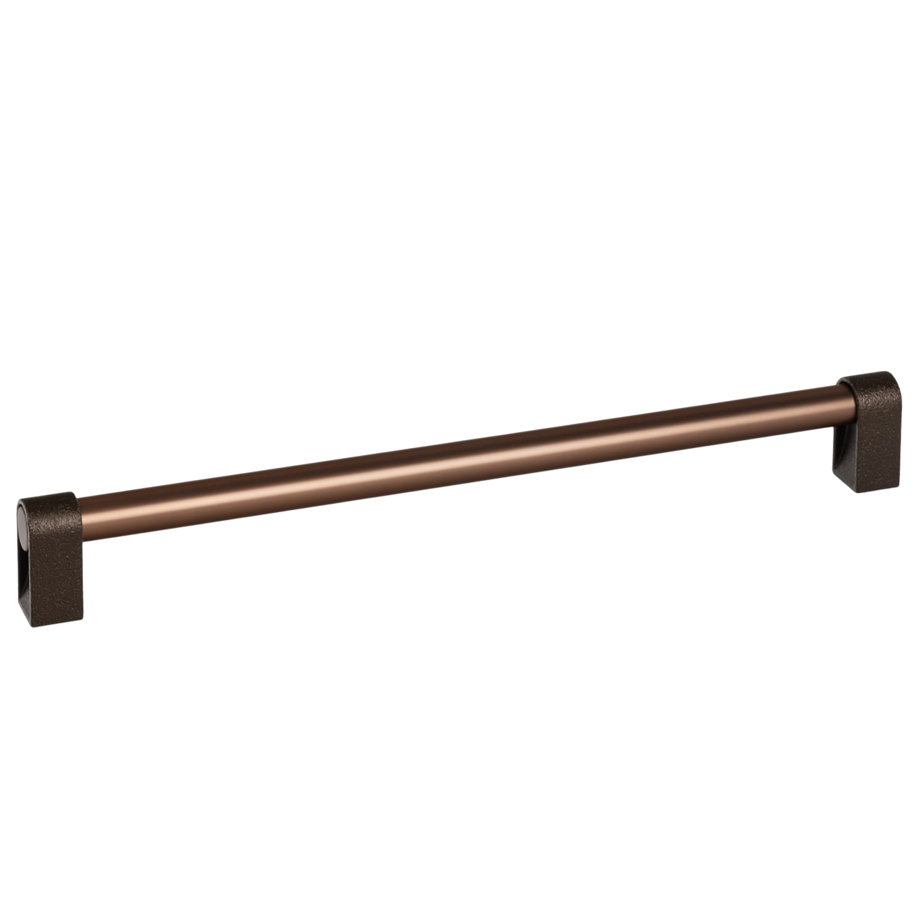 Maner pentru mobila Casey, finisaj maro metalic texturat / bronz mat, L:339 mm
