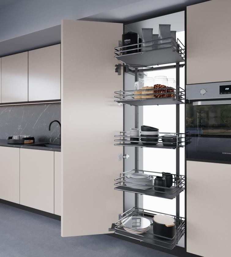 860XAE/60/H1800 - Coloana cu 5 cosuri Elite Titanio