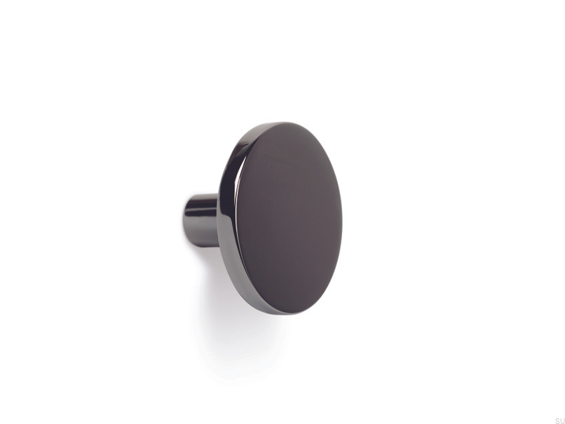 Agatatoare cuier Como, finisaj nichel negru lustruit, 41x25 mm