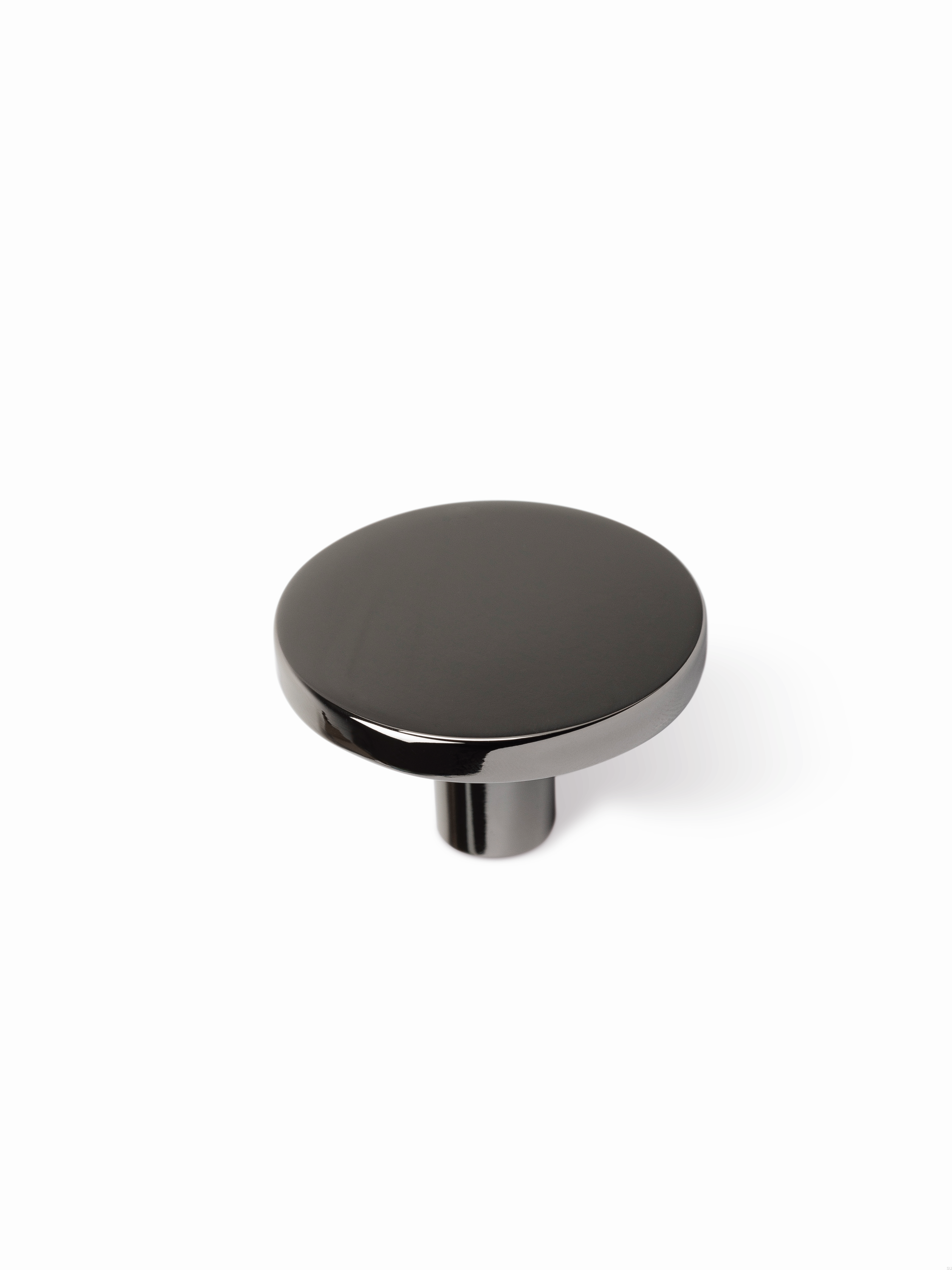 Buton pentru mobila Como Big, nichel negru lustruit, D:41 mm