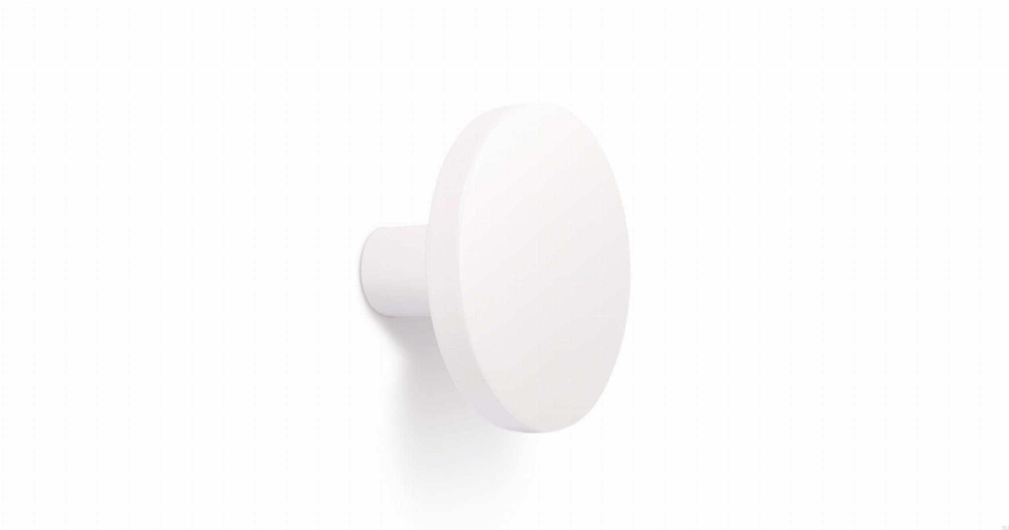 Agatatoare cuier Como, finisaj alb mat, 41x25 mm