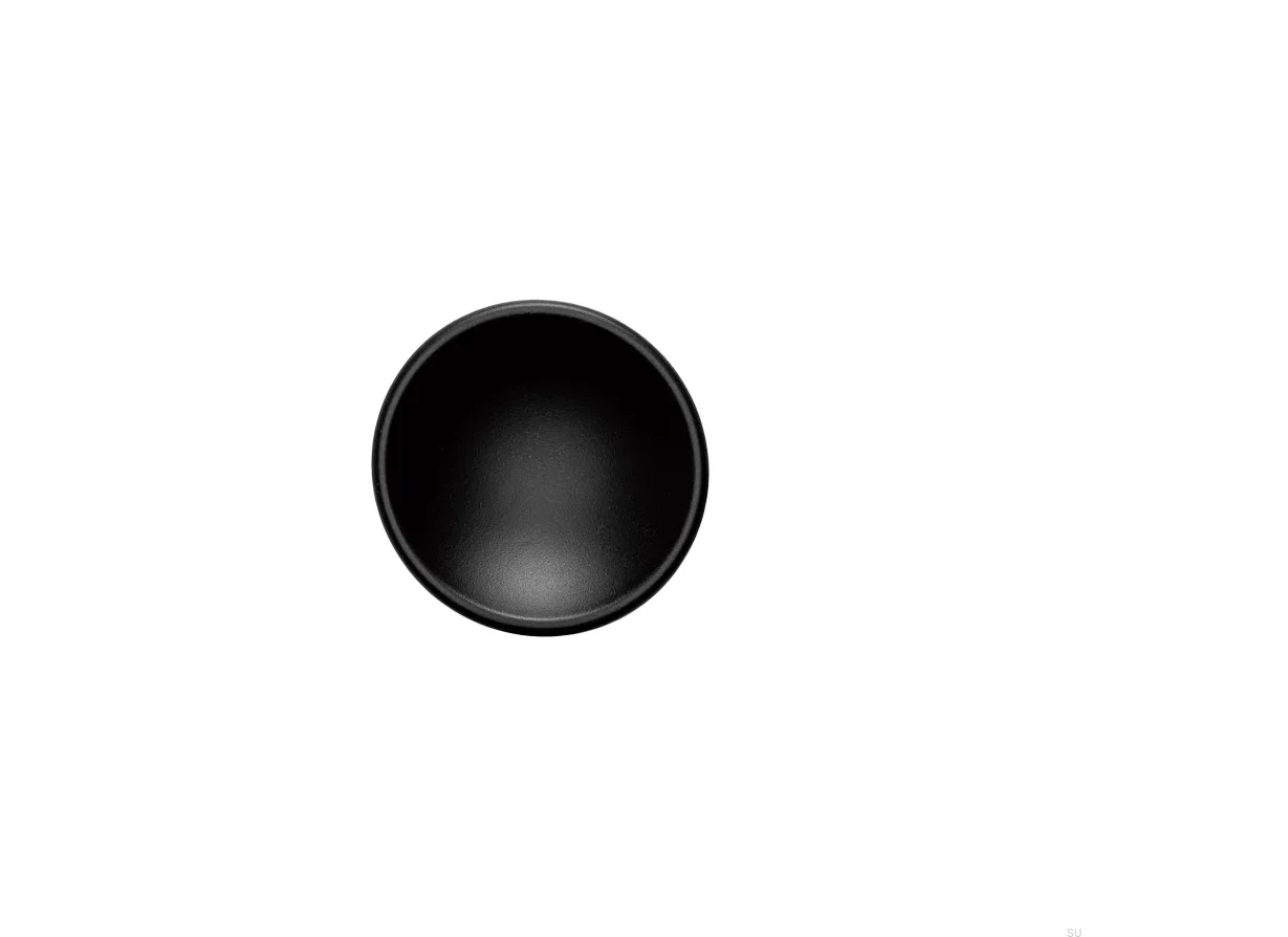Buton pentru mobila Disc Zamak, finisaj negru mat, D 50 mm