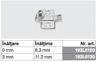 193L6100 - Placuta de montaj in cruce pentru balamale MODUL 