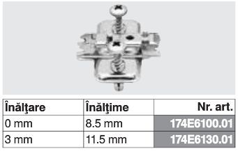 174E6100.01 - Placuta de montaj in cruce CLIP top BLUMOTION / CLIP top 