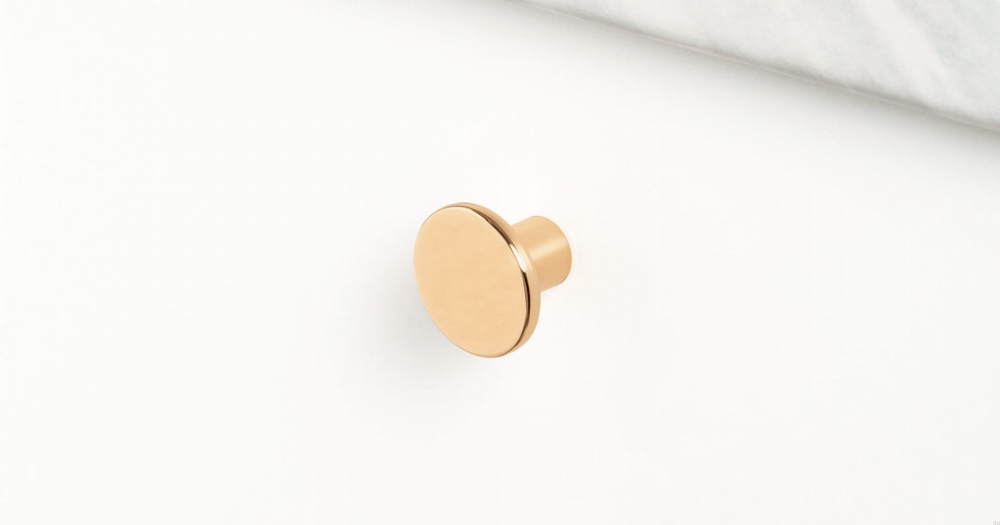 Buton pentru mobila Como, alama lustruita, D:26 mm
