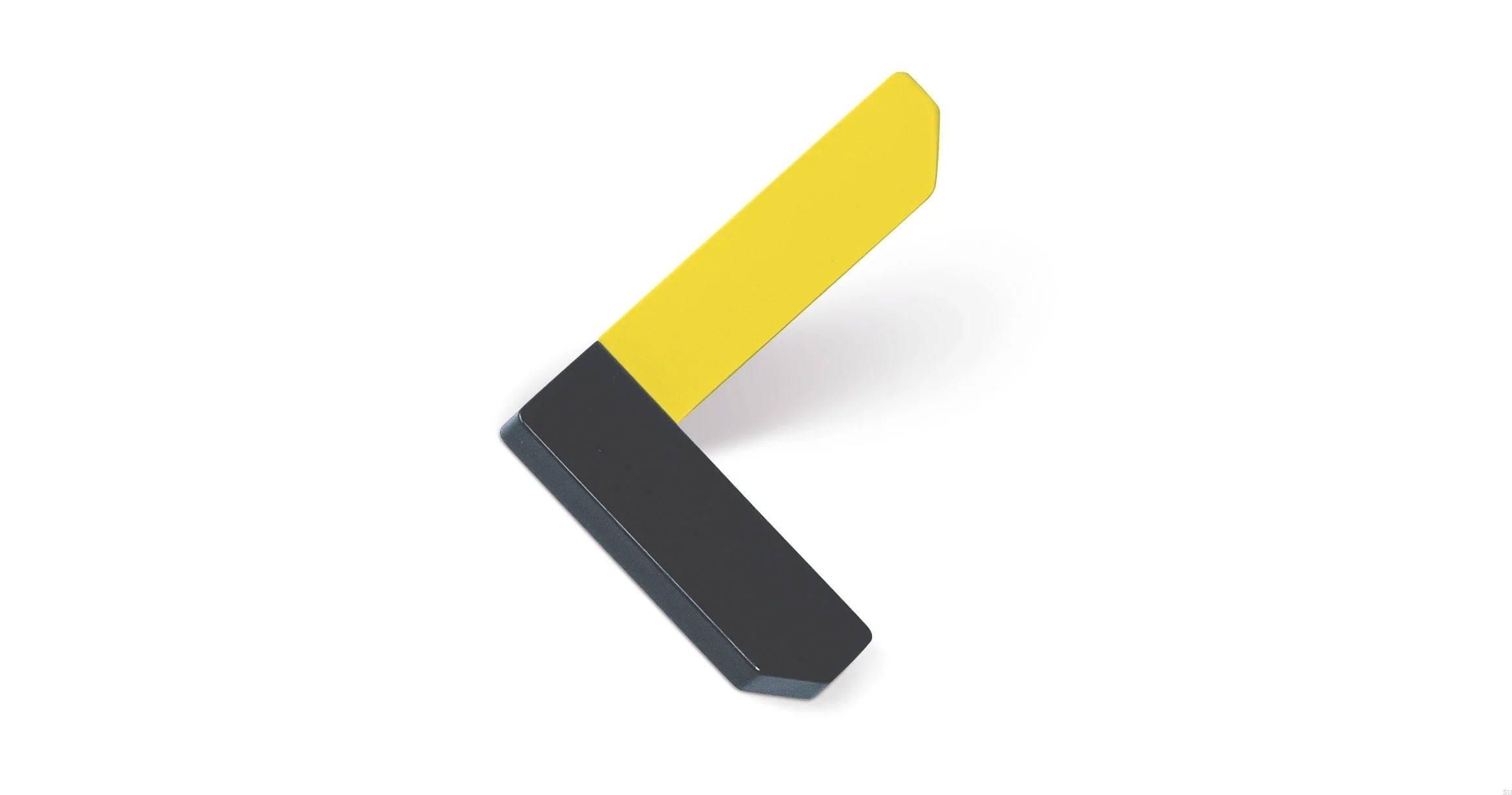 Agatatoare cuier Corner, finisaj gri antracit/galben, 101x87x67 mm