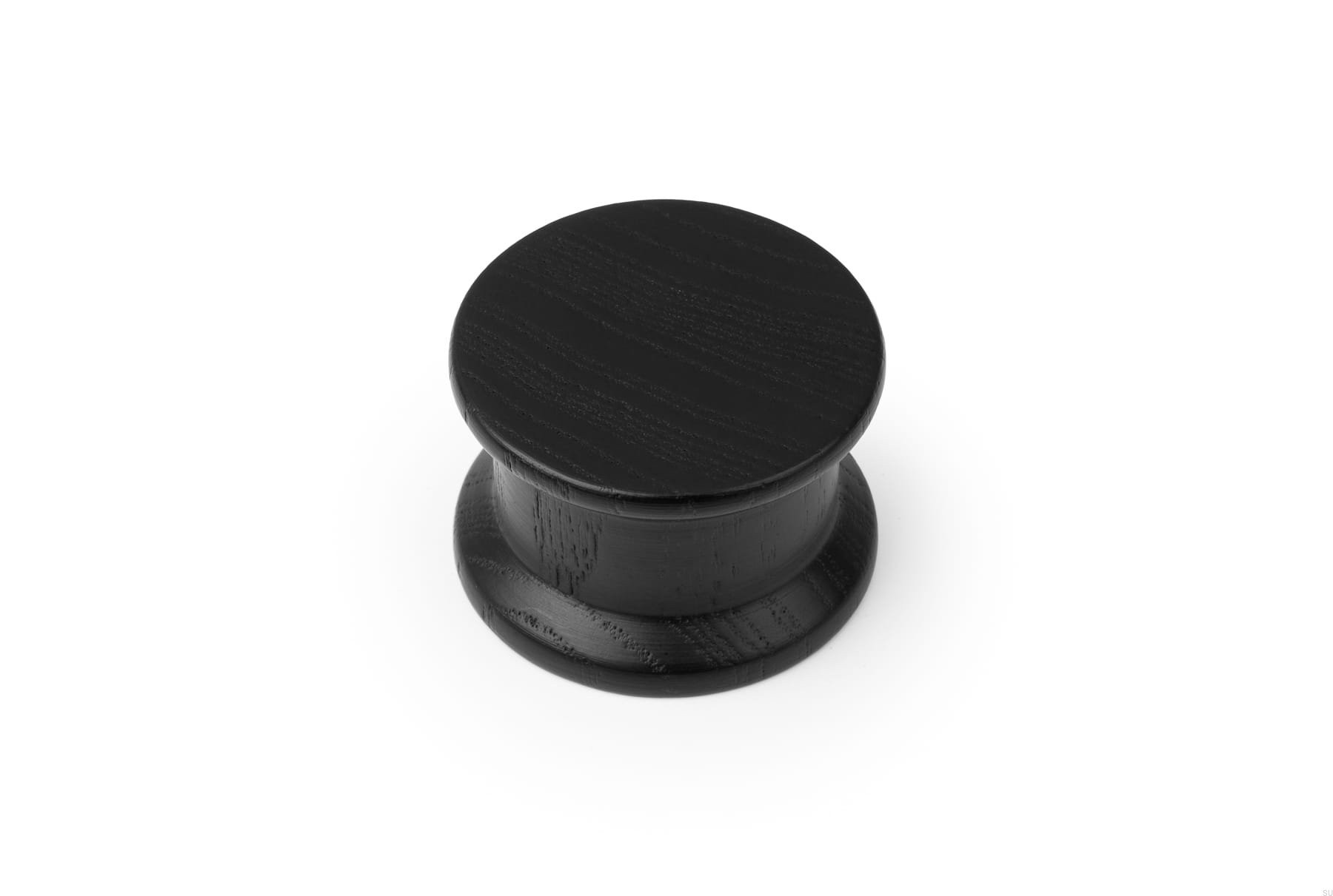 Buton pentru mobila OH! Wood, finisaj negru mat lacuit, Ø:40 mm