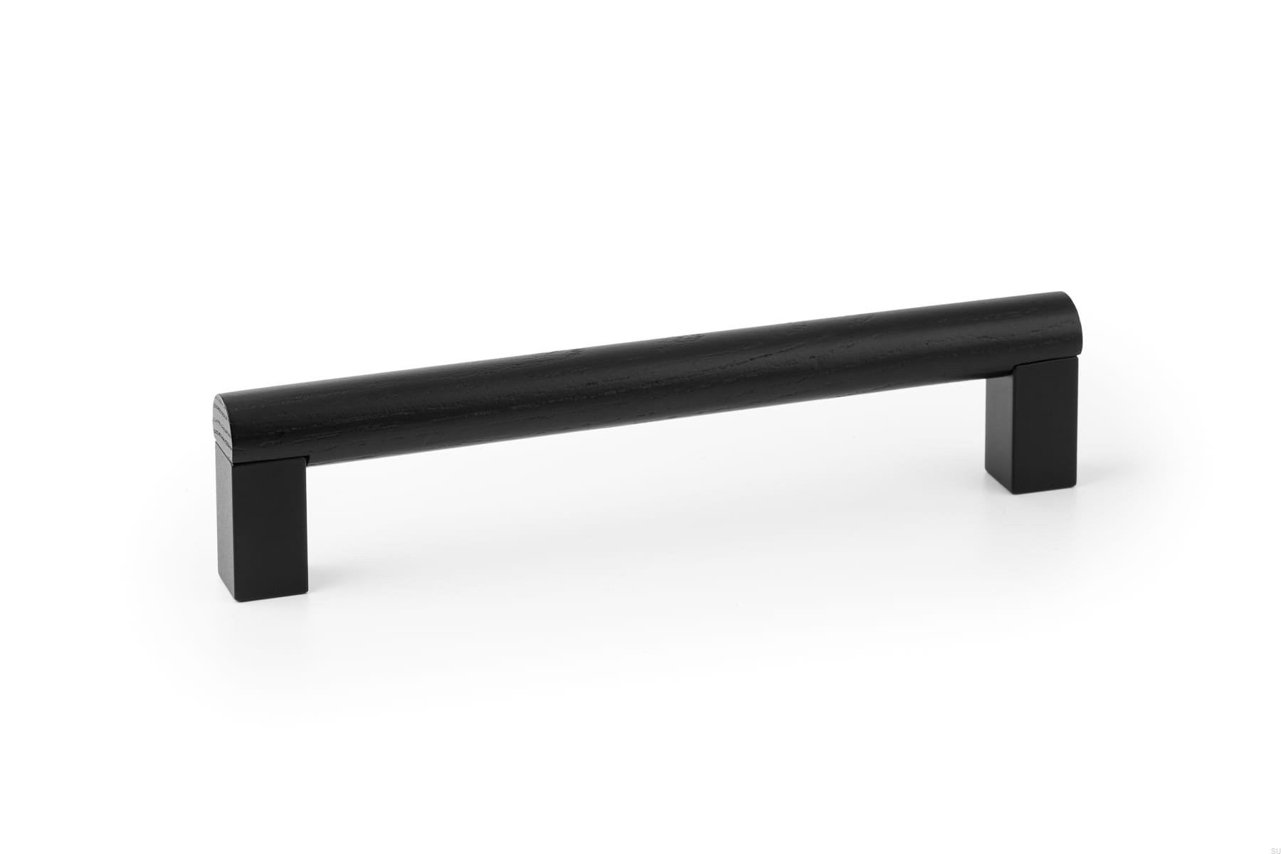 Maner pentru mobila Eto, finisaj negru mat/negru mat lacuit, L:174.6 mm