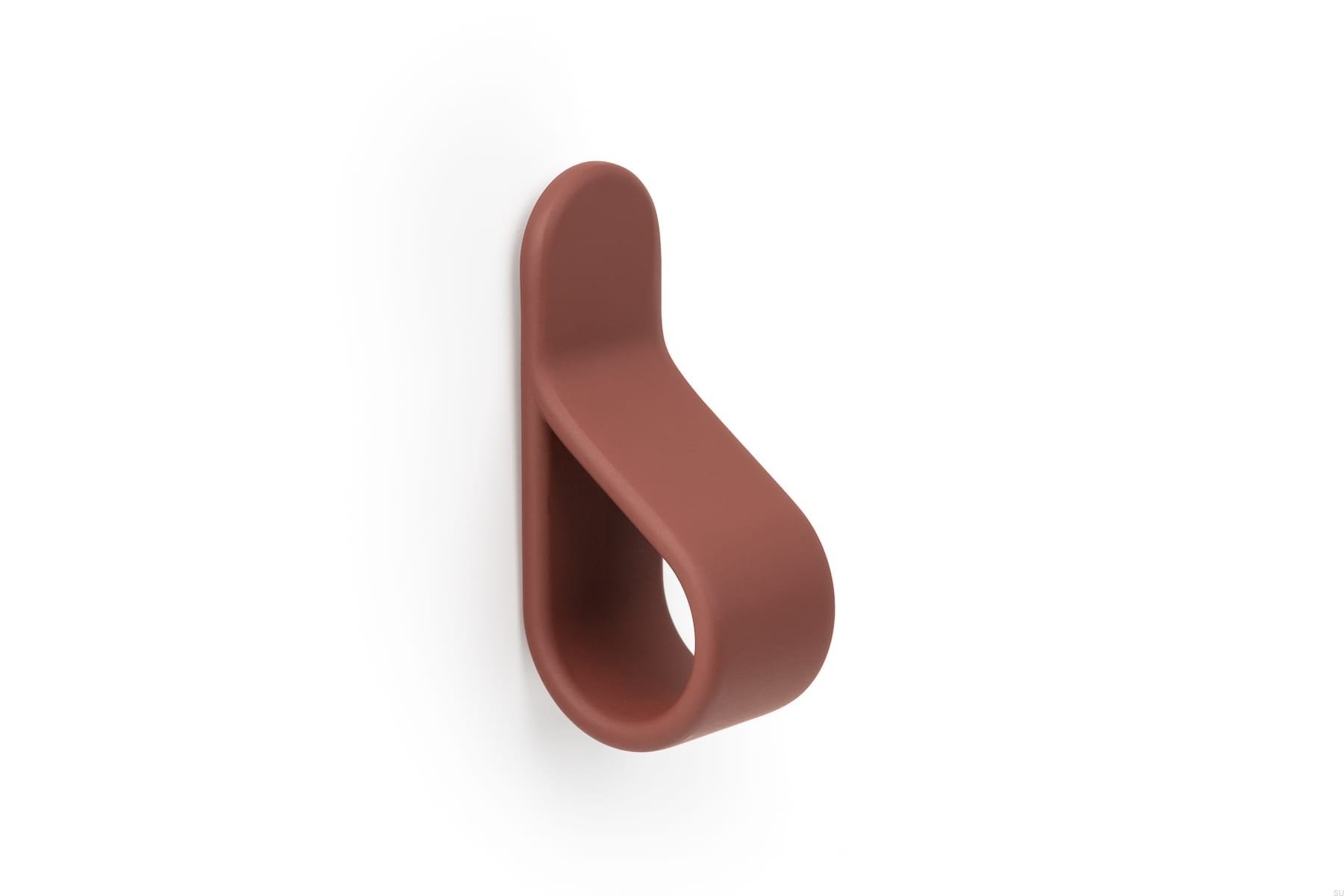Buton pentru mobila Belt, finisaj rosu volcano, 63.5x22 mm
