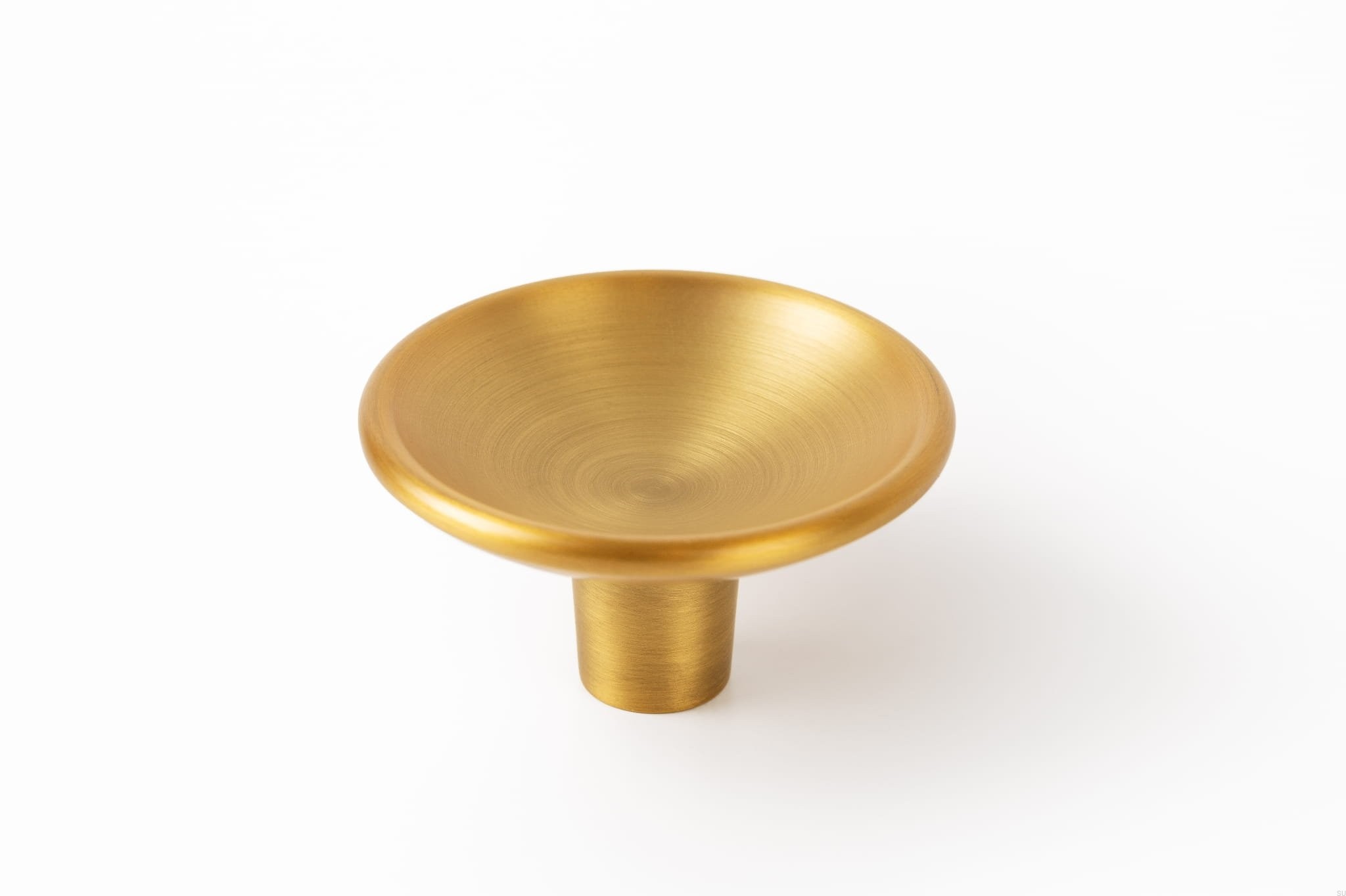 Buton pentru mobila Disc Zamak, finisaj alama, D 50 mm