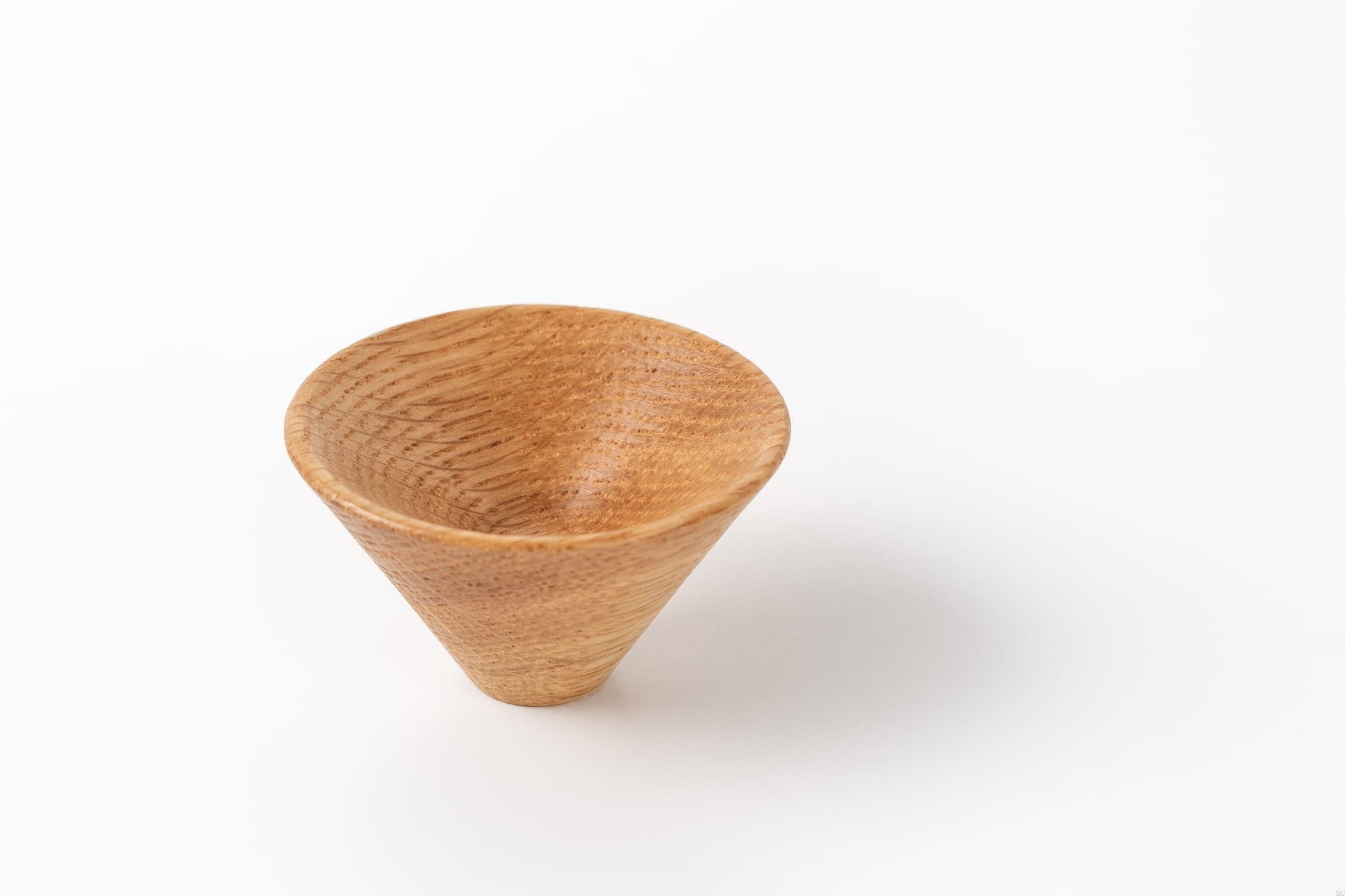Buton din lemn pentru mobila Conic Wood, finisaj stejar, D 29.4 mm