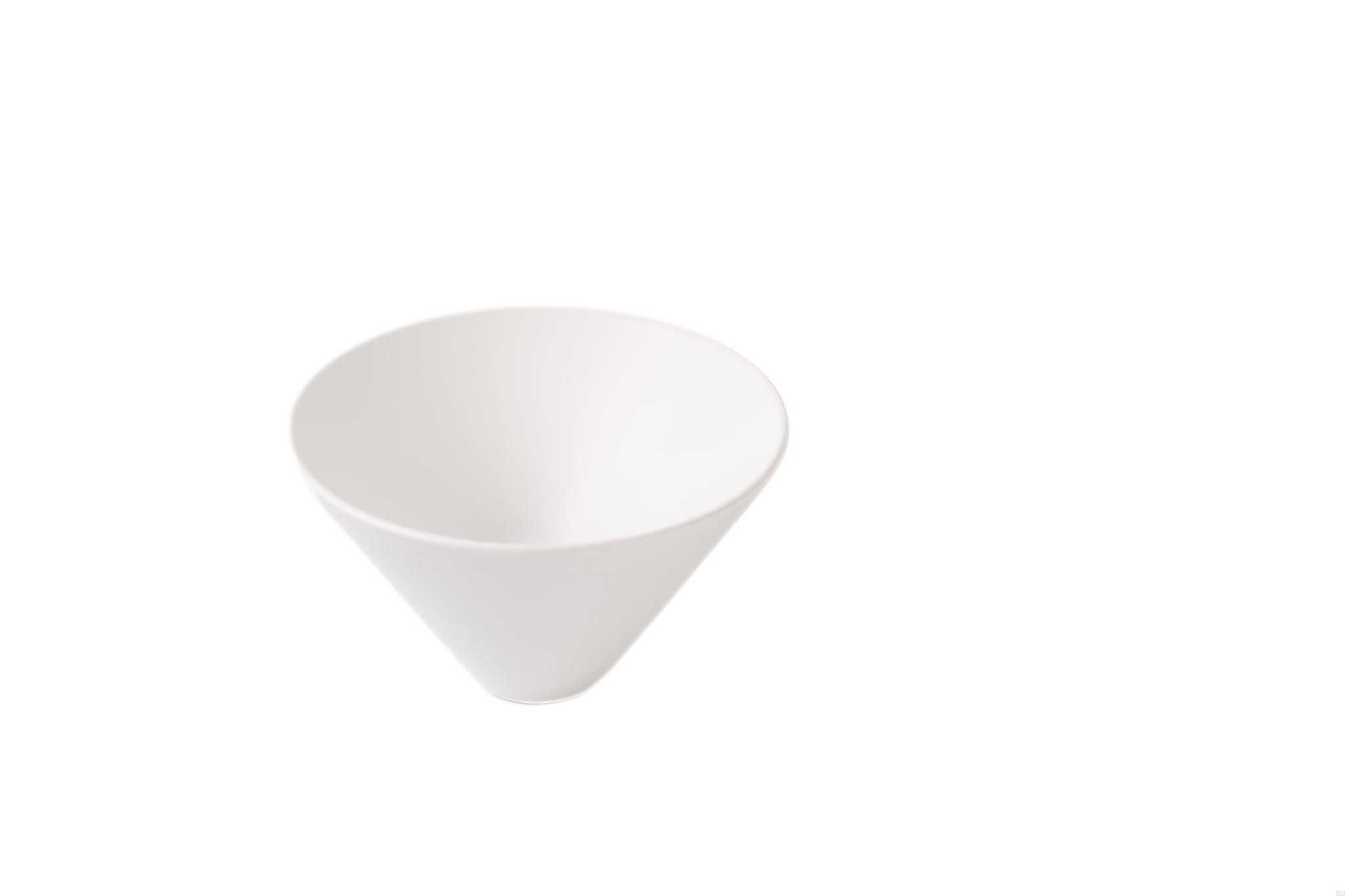 Buton pentru mobila Conic Zamak, finisaj alb mat, D 43 mm