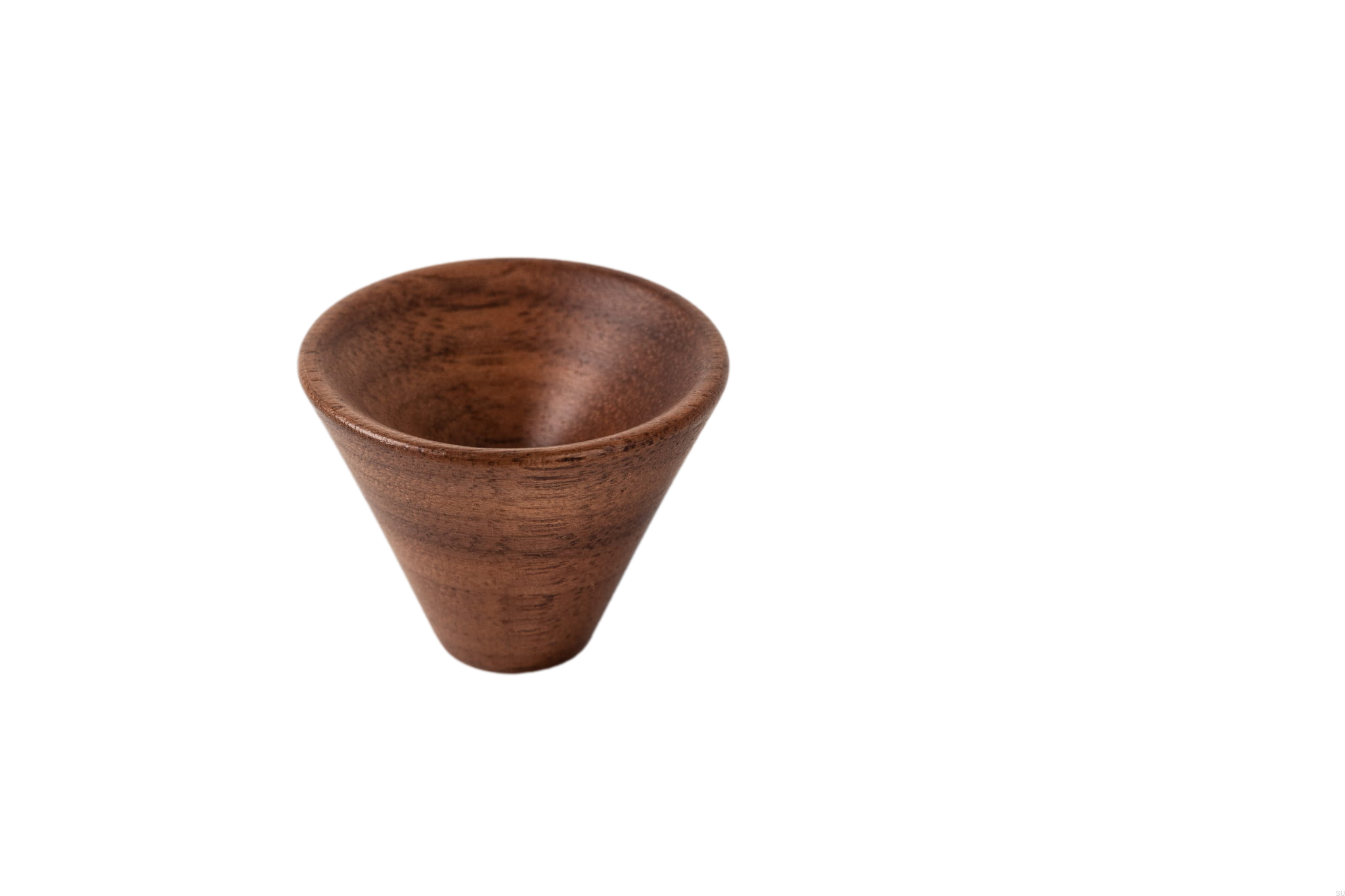 Buton din lemn pentru mobila Conic Wood, finisaj nuc, D 29.4 mm