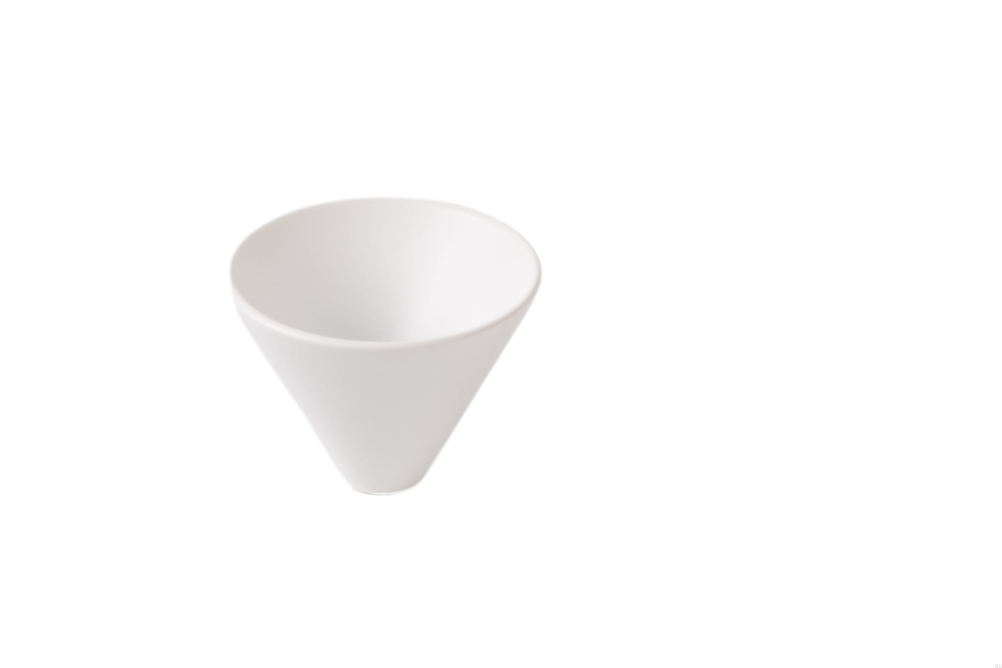 Buton pentru mobila Conic Zamak, finisaj alb mat, D 29.4 mm