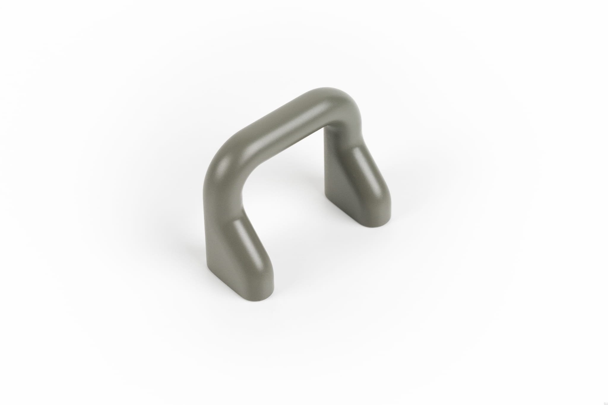 Maner pentru mobila Soft, finisaj gri muschi, L 40 mm