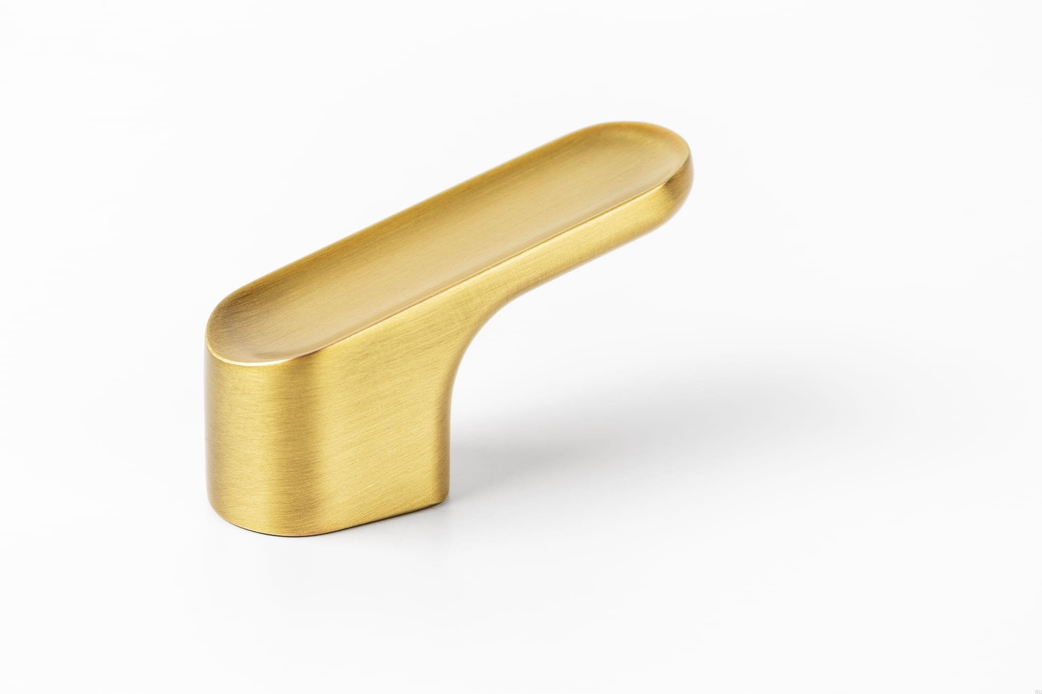 Buton pentru mobila Luv, finisaj alama, L 51.2 mm