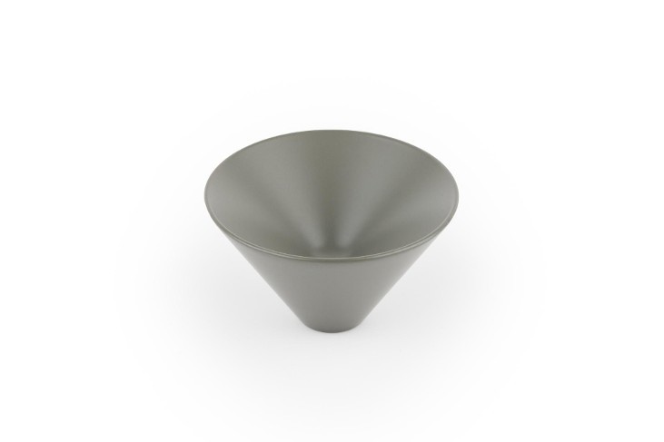 Buton pentru mobila Conic Zamak, finisaj gri muschi, D 43 mm