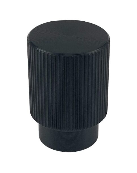 Buton pentru mobila Arpa, finisaj negru periat, D:22 mm