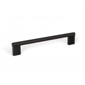 Maner pentru mobila Graf Mini, finisaj negru periat, L= 182 mm