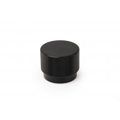 Buton pentru mobilier Graf Big, negru periat, D 38 mm