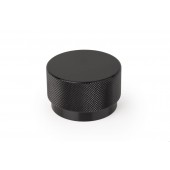 Buton pentru mobilier Graf Big, negru periat, D 50 mm