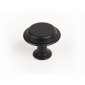 Buton pentru mobila Land, finisaj negru mat, D:40 mm
