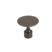 Buton pentru mobilier Floid, finisaj alama antichizata, D:34,8 mm