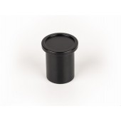 Furniture knob Round Aluminum Black Brushed
