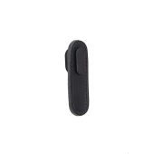Maner, buton Oblong din piele neagra pentru mobilier, cu ornament finisaj negru mat, L 70 mm