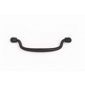 Maner pentru mobila Pendant, finisaj negru mat, L:138.4 mm
