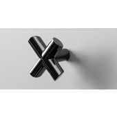 Buton pentru mobila Equis, finisaj nichel negru lustruit, 40x40 mm