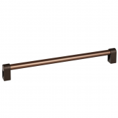 Maner pentru mobila Casey, finisaj maro metalic texturat / bronz mat, L:339 mm