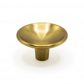 Buton pentru mobila Disc Zamak, finisaj alama cava periata, D 50 mm