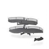 846BE/DX-45 - Cos semiluna cu amortizare titanio antislip - Montaj Dreapta