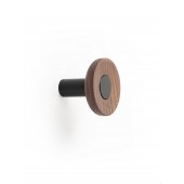 Agatatoare cuier Zoot, finisaj negru mat cu nuc natur, D:60 mm