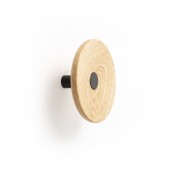 Agatatoare cuier Zoot, finisaj negru mat cu stejar natur, D:120 mm