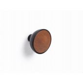 Agatatoare cuier Bol, finisaj negru mat cu lemn sapelli natur, 45x31.2 mm