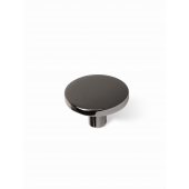 Buton pentru mobila Como, nichel negru lustruit, D:26 mm