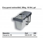 503.34.551 - Cos gunoi extractibil, 30kg, 16 L, gri