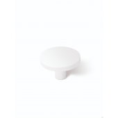 Buton pentru mobilier Como, alb mat, D:26 mm