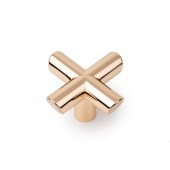 Buton pentru mobila Equis, finisaj alama lustruita, 40x40 mm