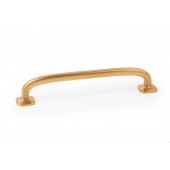 Maner pentru mobila Quart Big, finisaj alama cava periata, L: 183.4 mm